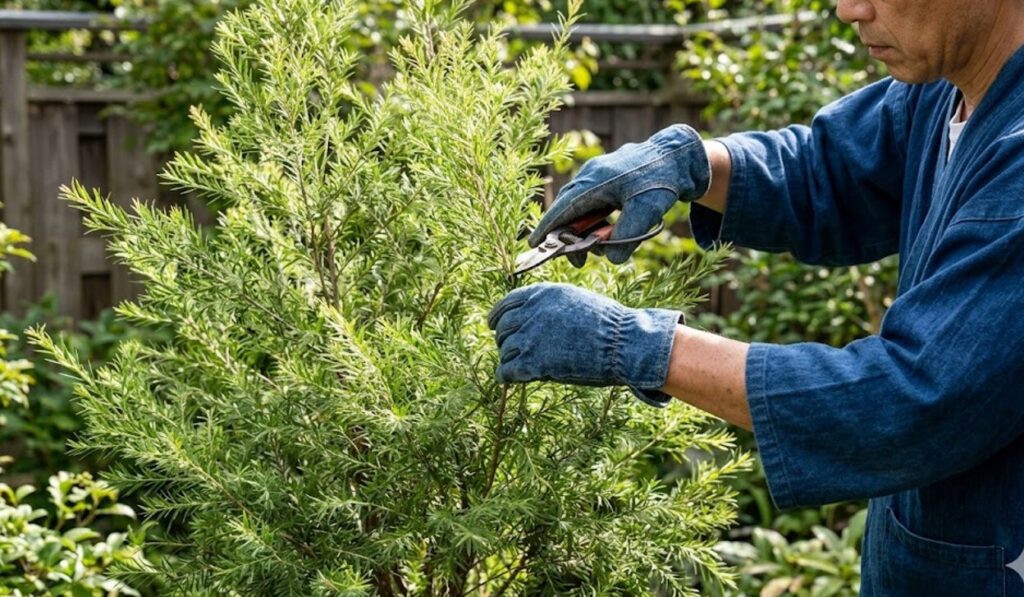 管理不能なティーツリーの巨大化を抑える剪定法