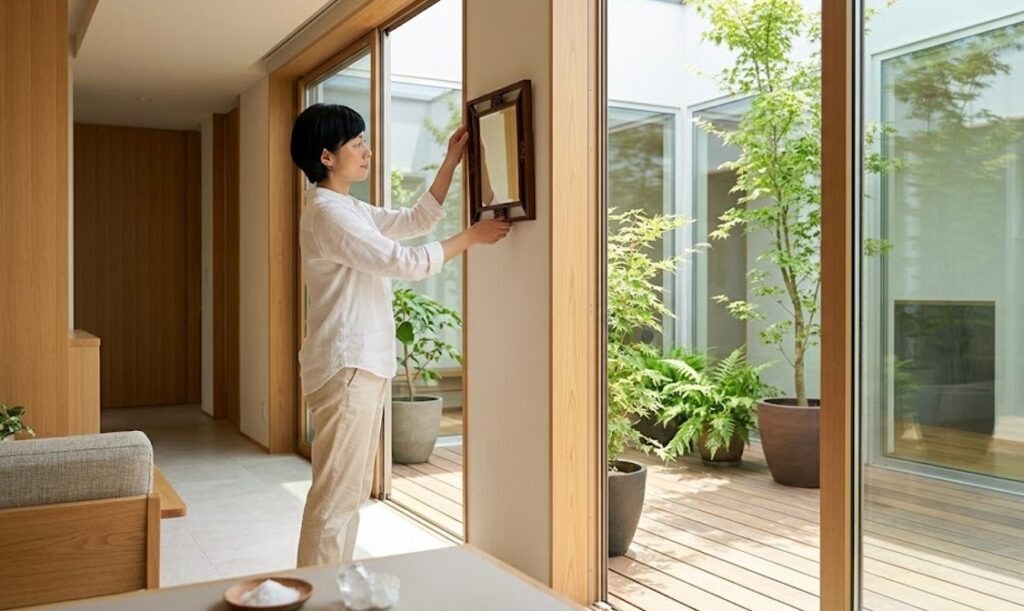 欠けの影響を補うウッドデッキや鏡の活用方法