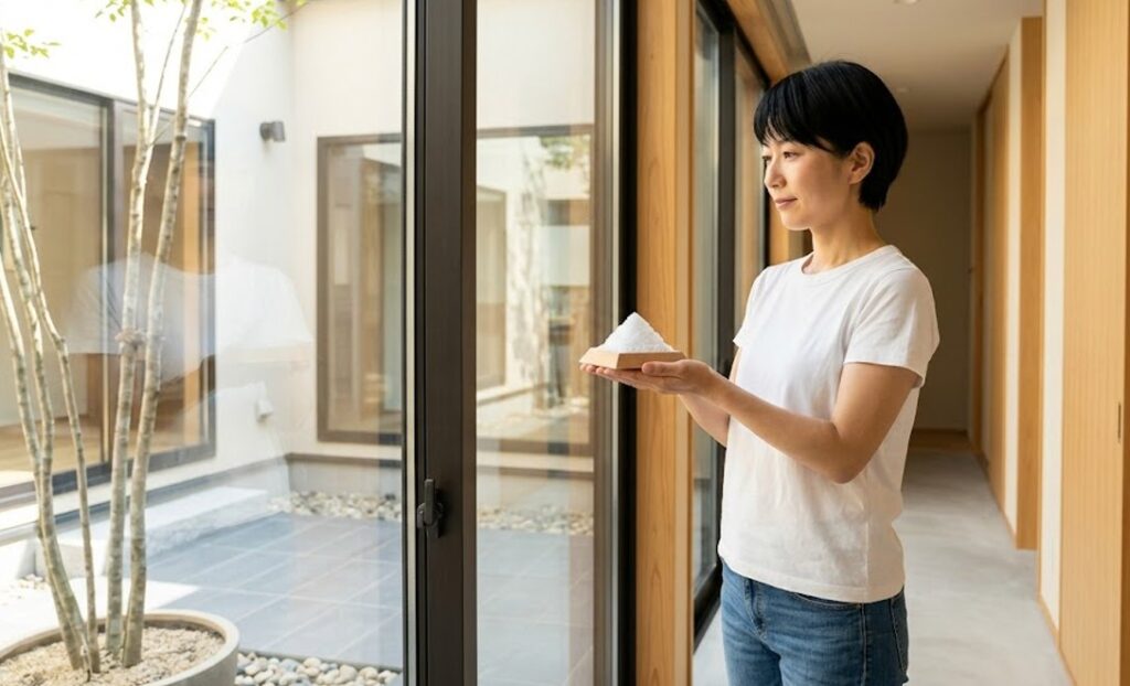 盛り塩や水晶による空間の浄化と結界の構築