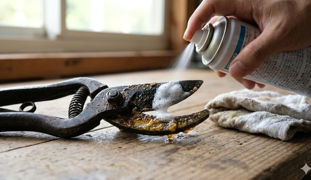 消毒前にクリーナーでヤニやシブを落とす重要性