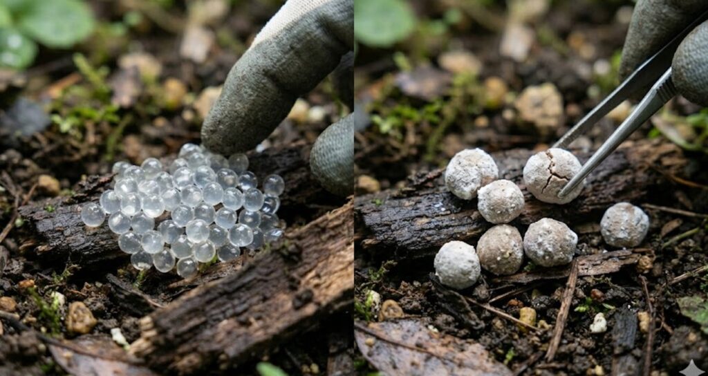 緩効性肥料とナメクジの卵を確実に見分ける方法