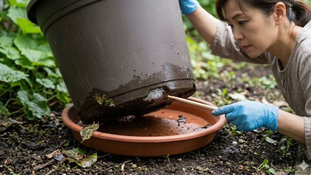 土の中に潜むナメクジの卵の塊を効率よく探すコツ