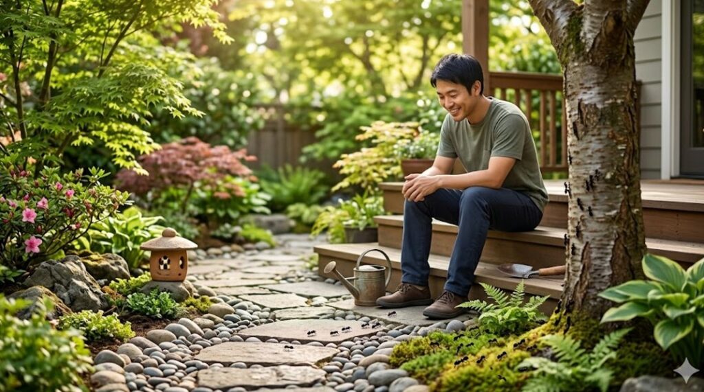 予防としての環境管理で庭のアリは駆除すべきか決める