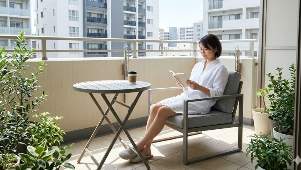 ベランダやバルコニーに最適なサイズのセット