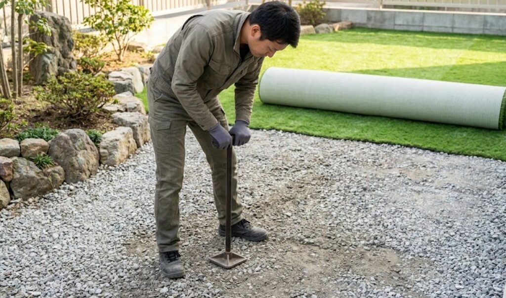 防草シートと砂利を安く施工して雑草を防ぐ方法
