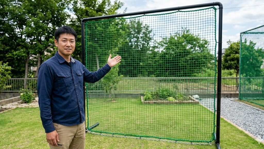 庭に防球ネットカーテン式を自作する方法！費用やレールの選び方とは