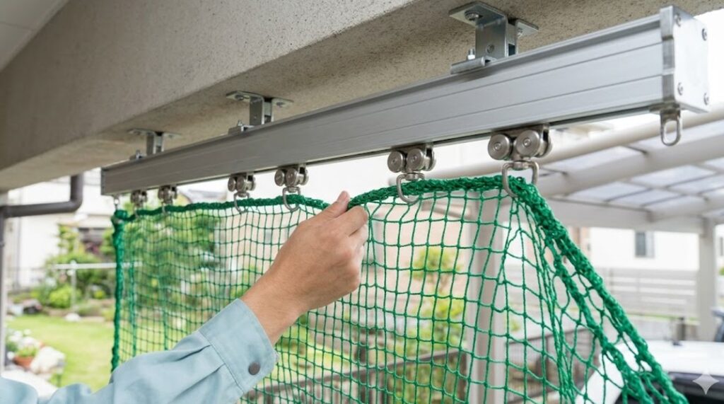 防球ネット用カーテンレールの選び方