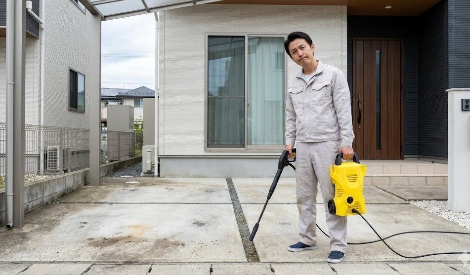 高圧洗浄機でコンクリートが削れる原因と対策！安全な掃除方法を解説