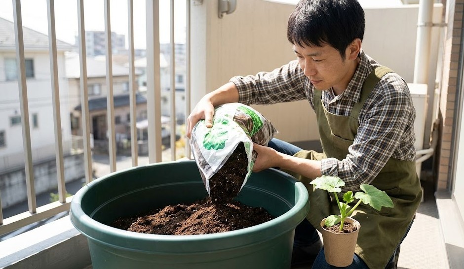 プランターかぼちゃの育て方