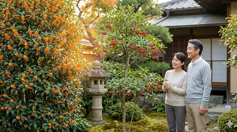 ソヨゴやキンモクセイなど縁起の良い代替庭木