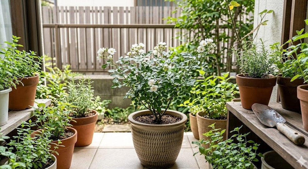 ノイバラの鉢植え管理