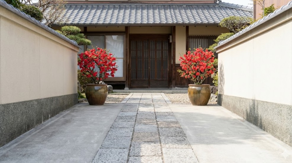 ボケを玄関前に植える注意点