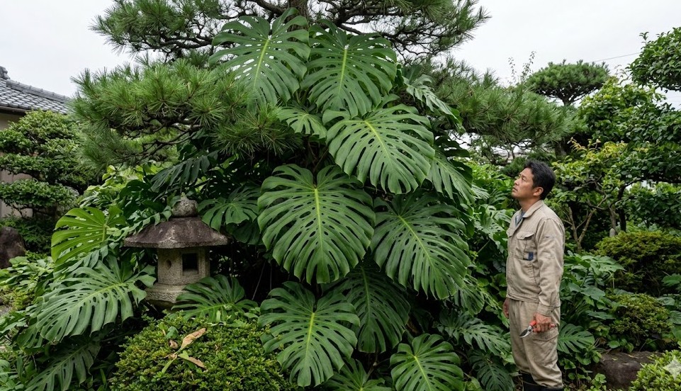 庭植えで巨大化しモンスター化する葉の脅威