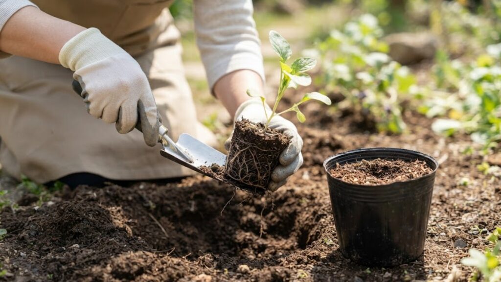 こぼれ種と雑草の見分け方後の移植と管理